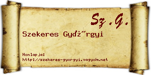 Szekeres Györgyi névjegykártya