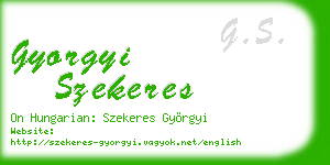 gyorgyi szekeres business card