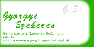 gyorgyi szekeres business card